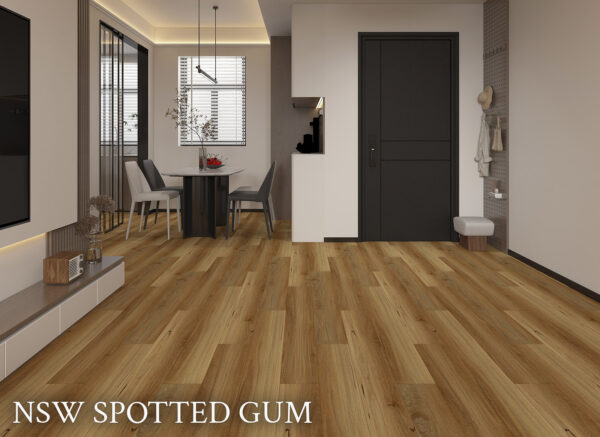 Artistic Australian Hardwood NSW Spotted Gum vinyl plank flooring - room view