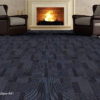 Artistic San Francisco A01 charcoal with a fine stripe carpet tiles - installed
