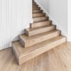 Preference Floors laminate stair nosing on Oakleaf Aspen stairs