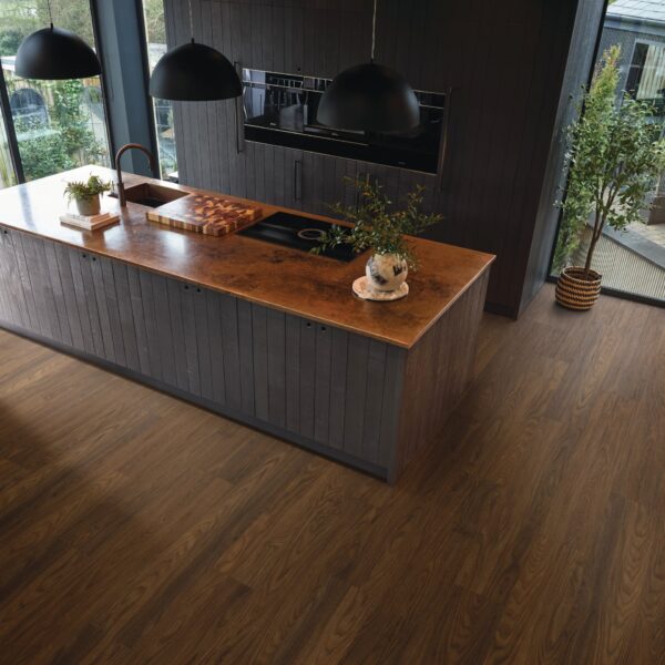Karndean LooseLay Longboard Dark Swiss Elm flooring in a room setting