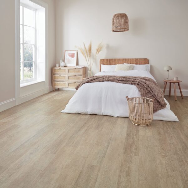 Karndean Knight Tile Rigid Core Coastline Oak flooring in a room setting