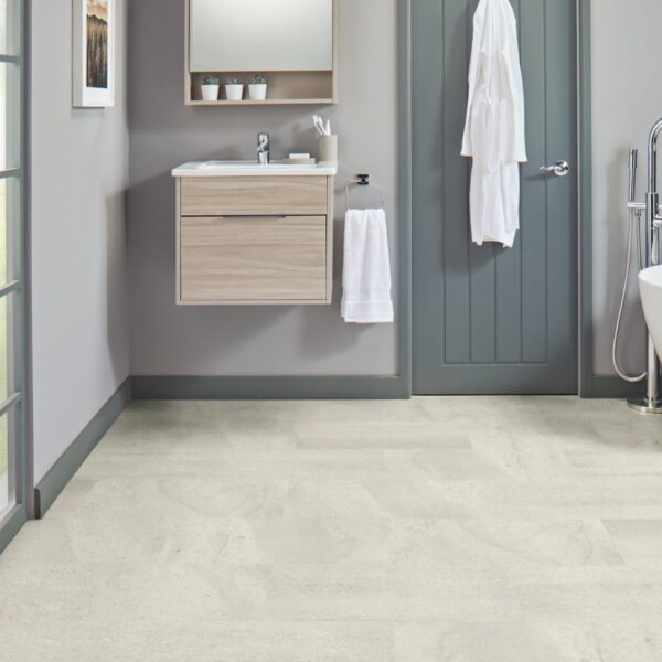 Karndean Knight Tile Rigid Core Honed Oyster Slate flooring in a room setting