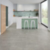 Karndean Knight Tile Rigid Core Smoked Concrete flooring in a room setting