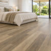 Illustrative bedroom showing BestBuys QLD Spotted Gum 8mm hybrid flooring