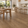 Illustrative kitchen showing BestBuys Neutral Oak 8mm hybrid flooring