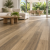 Illustrative living room showing BestBuys QLD Spotted Gum 8mm hybrid flooring