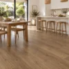 Illustrative kitchen showing BestBuys Neutral Oak 8mm hybrid flooring