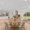 Open-plan living and dining room with BestBuys Neutral Oak hybrid flooring
